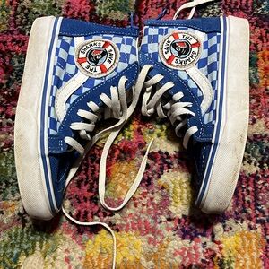 Vans Kids High-Top Sneakers - Blue and White